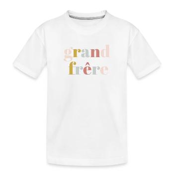 Grand Frere - T-shirt bio Premium Enfant - blanc - Devant
