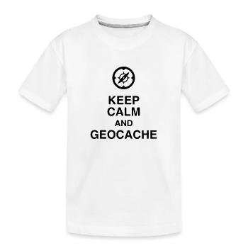 Geocaching / Geocacher / Compass / GPS - Kids' Premium Organic T-Shirt - white - Front