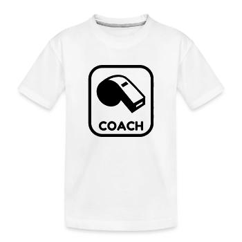 Coach / Coaching / Trainer / Sport - Kinder Premium Bio T-Shirt - Weiß - Vorne