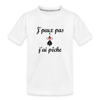 j peux pas j ai pêche - T-shirt bio Premium Enfant - blanc - Devant