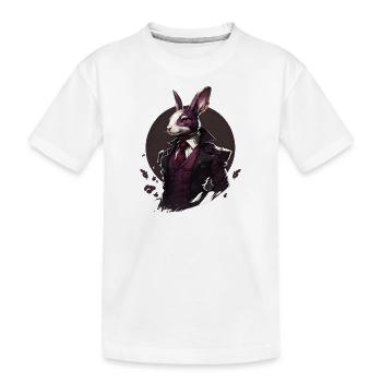 Lapin avec costume - T-shirt bio Premium Enfant - blanc - Devant