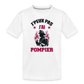 Ich kann keinen Feuerwehrmann haben - Kinder Premium Bio T-Shirt - Weiß - Vorne