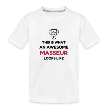 Massage / Masseur / Masseuse / Métier / Job - T-shirt bio Premium Enfant - blanc - Devant