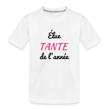Oncle / Tante / Cousin / Cousine - T-shirt bio Premium Enfant - blanc - Devant