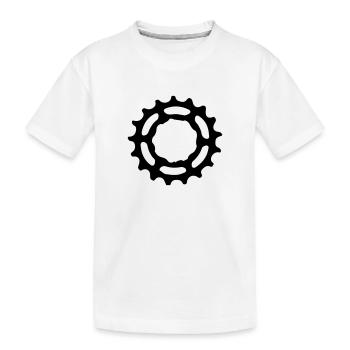 Pignon de vitesse pour le vélo montagne-vitesses 1 - T-shirt bio Premium Enfant - blanc - Devant