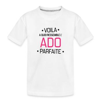 Teenager / Jugendliche / Jugendlicher / Kind - Kinder Premium Bio T-Shirt - Weiß - Vorne