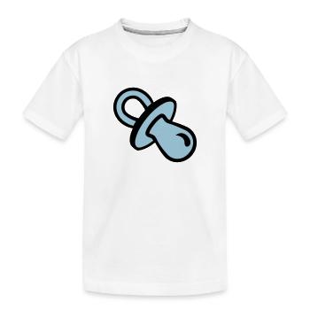 Schnuller - Kinder Premium Bio T-Shirt - Weiß - Vorne