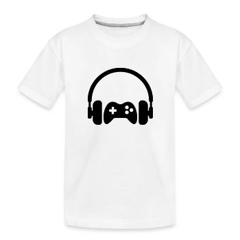 gamer gaming geek game spiel spieler - Kinder Premium Bio T-Shirt - Weiß - Vorne