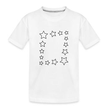 Sterne Rahmen - Kinder Premium Bio T-Shirt - Weiß - Vorne