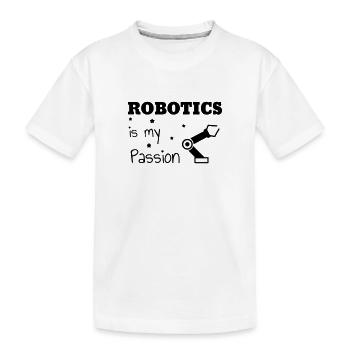 Robotik / Roboter / Robot / Robotics - Kinder Premium Bio T-Shirt - Weiß - Vorne