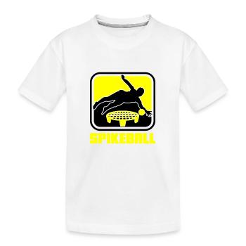 Colors can be changed | Spikeball Roundnet Fun - Kids' Premium Organic T-Shirt - white - Front