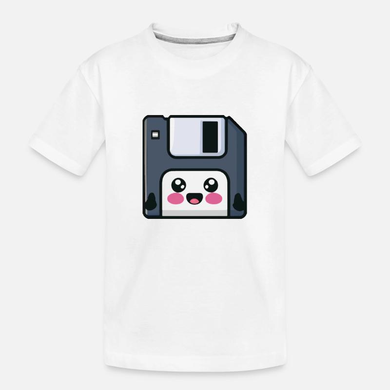 Diskette! Nostalgische Technik! - Kinder Premium Bio T-Shirt - Weiß