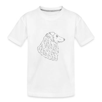 Collie - Kinder Premium Bio T-Shirt - Weiß - Vorne