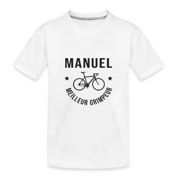 Manuel vélo meilleur grimpeur velo cycliste - T-shirt bio Premium Enfant - blanc - Devant