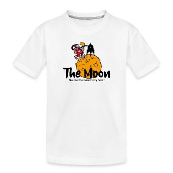 The moon, you are the moon in my heart, Spaceman - Kinder Premium Bio T-Shirt - Weiß - Vorne