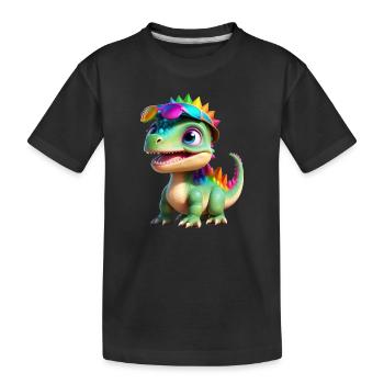 Dinosaur - Kids' Premium Organic T-Shirt - black - Front