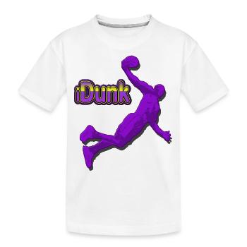 BasketBall - Kinder Premium Bio T-Shirt - Weiß - Vorne