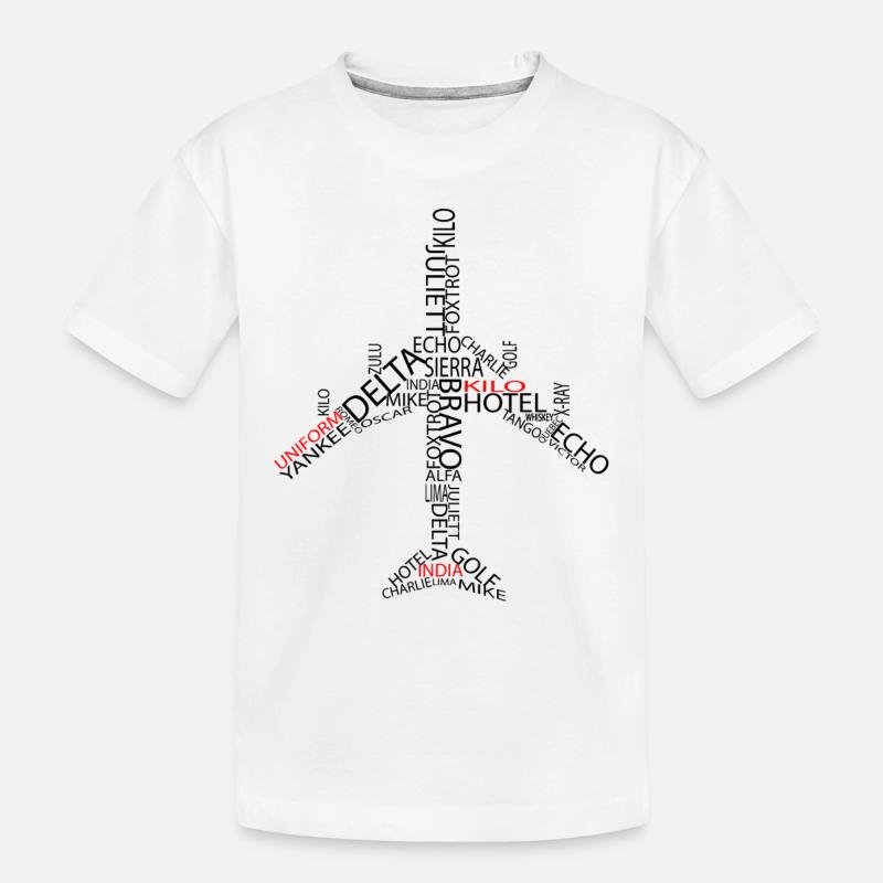 Flugzeug 747 - Kinder Premium Bio T-Shirt - Weiß