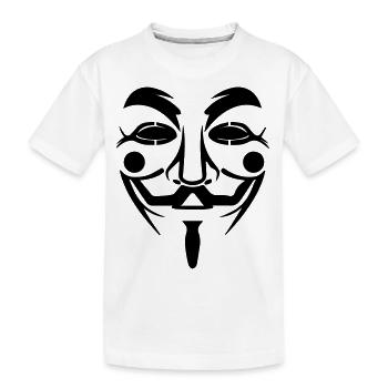 Guy Fawkes mask - Kids' Premium Organic T-Shirt - white - Front