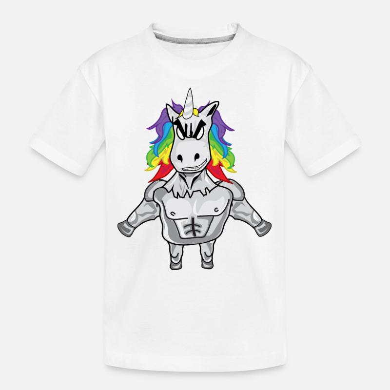 starkes Einhorn - Kinder Premium Bio T-Shirt - Weiß