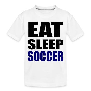 Soccer Mangez sommeil soccer football - T-shirt bio Premium Enfant - blanc - Devant