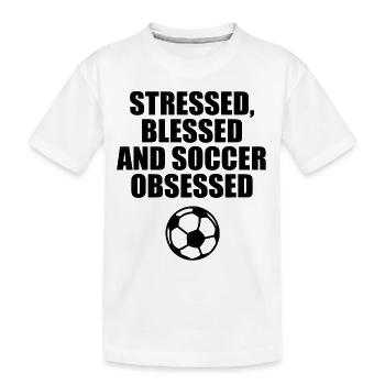 Discours de football football football - T-shirt bio Premium Enfant - blanc - Devant