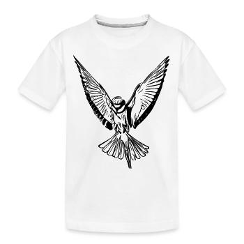 Vogel - Kinder Premium Bio T-Shirt - Weiß - Vorne