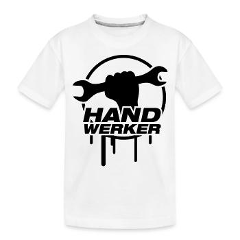 handwerker_logo_f1 - Kinder Premium Bio T-Shirt - Weiß - Vorne