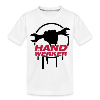 handwerker_logo_f2 - Kinder Premium Bio T-Shirt - Weiß - Vorne