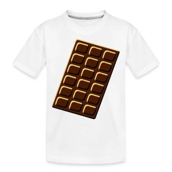 chocolate - Kids' Premium Organic T-Shirt - white - Front