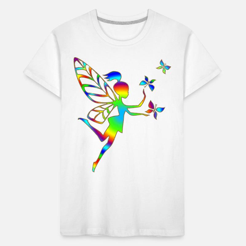 Rainbow fairy, butterfly, magic, pixie, elves, DD Kids' Premium Organic T-Shirt