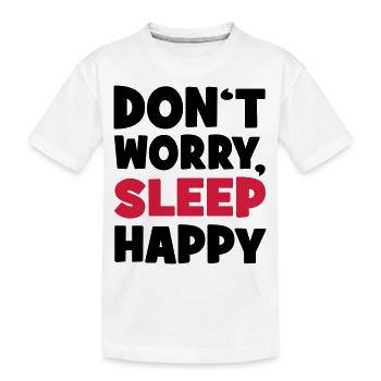 sleep - Kids' Premium Organic T-Shirt - white - Front