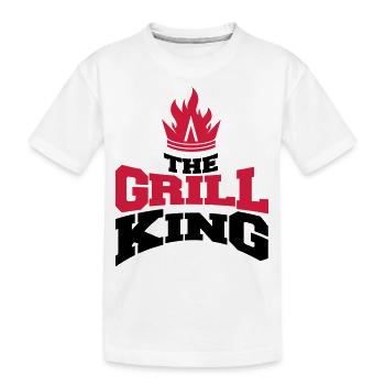 le roi du barbecue - T-shirt bio Premium Enfant - blanc - Devant