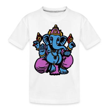 ganesh zen india god of india yoga zen - T-shirt bio Premium Enfant - blanc - Devant