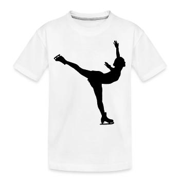 Figure skater - Kinder Premium Bio T-Shirt - Weiß - Vorne