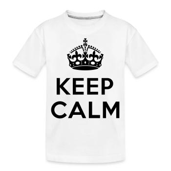 Keep calm Your Text - T-shirt bio Premium Enfant - blanc - Devant