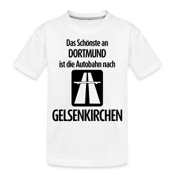 Autobahn nach Gelsenkirchen - Anti Dortmund - Kinder Premium Bio T-Shirt - Weiß - Vorne