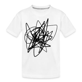 Griffonné motif de coups chaotiques - T-shirt bio Premium Enfant - blanc - Devant