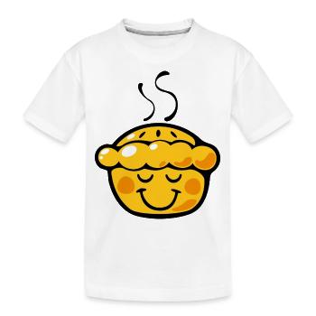Smiley Pie - Kinder Premium Bio T-Shirt - Weiß - Vorne
