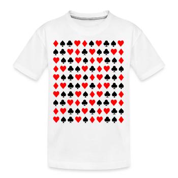 Poker Jeu de cartes Symboles - T-shirt bio Premium Enfant - blanc - Devant