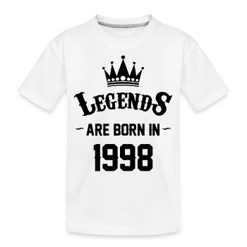 Legends are Born in 1998 - Kids' Premium Organic T-Shirt - white - Front