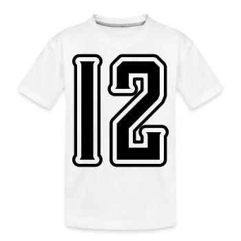 Symbole de 12 chiffres - T-shirt bio Premium Enfant - blanc - Devant