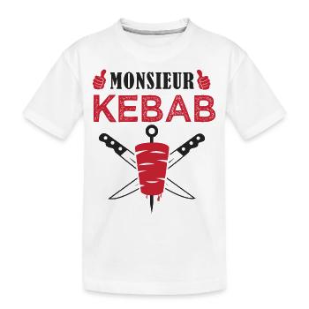 monsieur kebab humour chef kebab - T-shirt bio Premium Enfant - blanc - Devant