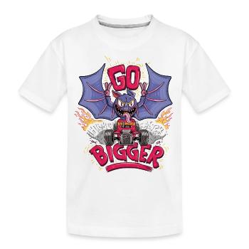 Hot Wheels Fledermaus Go Bigger - Kinder Premium Bio T-Shirt - Weiß - Vorne