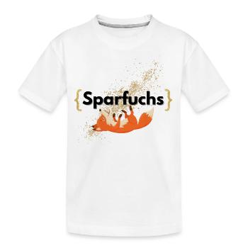 Sparfuchs T-Shirt - Kinder Premium Bio T-Shirt - Weiß - Vorne