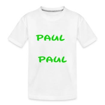 Nur wo Paul drauf steht ist auch Paul drin - Kinder Premium Bio T-Shirt - Weiß - Vorne