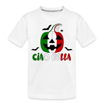Helloween Italien ciao bella - Kinder Premium Bio T-Shirt - Weiß - Vorne