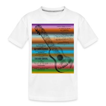 Guitarreschule von Eduard Bayer (Regenbogen) - Kinder Premium Bio T-Shirt - Weiß - Vorne
