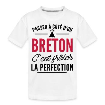 Breton et perfection / cadeau breton - T-shirt bio Premium Enfant - blanc - Devant