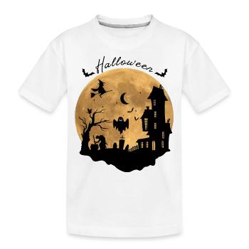 Haunted Halloween Night - Kids' Premium Organic T-Shirt - white - Front